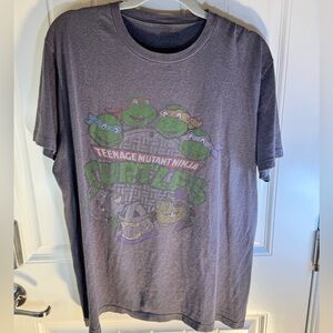 Men’s Large Gray Teenage Mutant Ninja Turtles Tee Very Soft Vintage Wash